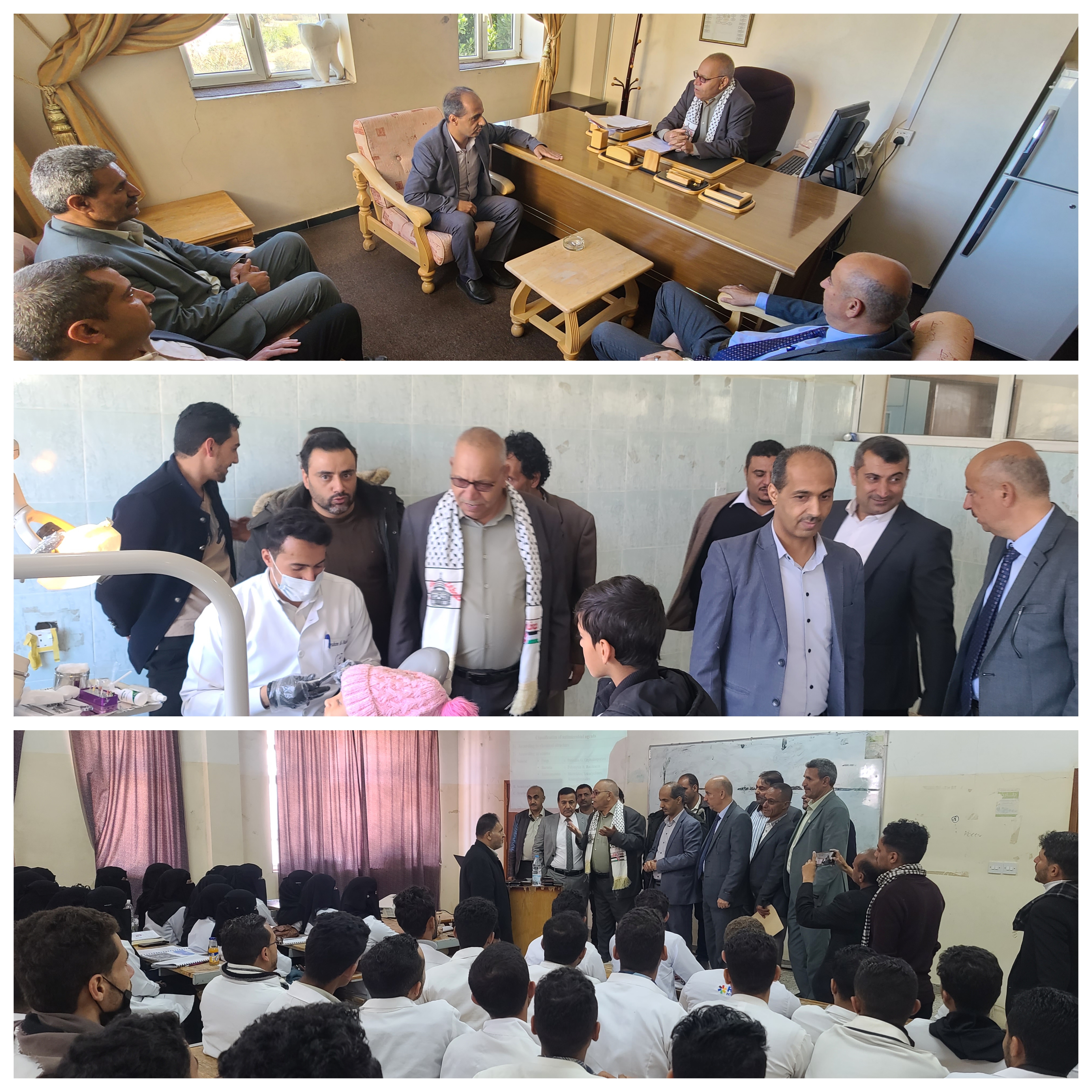 رئيس الجامعة يزور كلية ومستشفى طب الأسنان 
