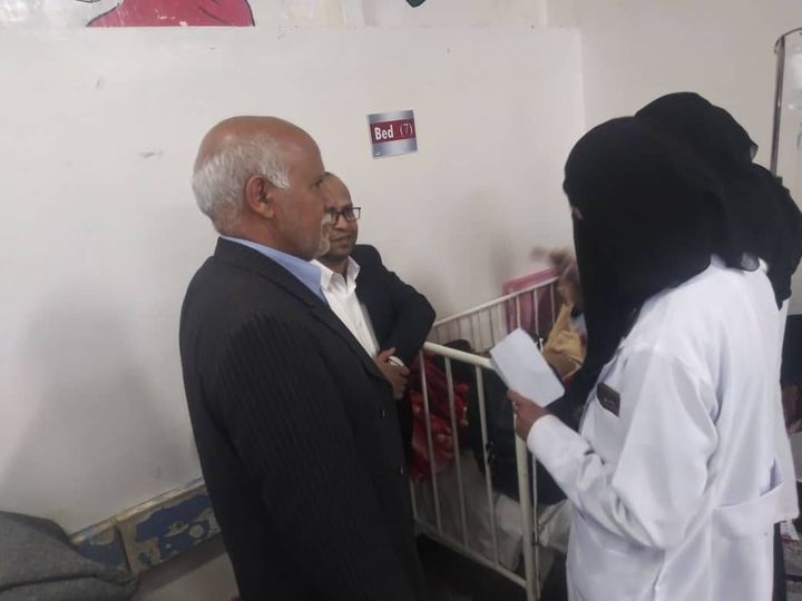 خلال زيارة نائب العميد للشئون الأكاديمية أ.د. سعيد هادي البهلولي لإختبارات البكالوريوس السريري لمقرر طب الأطفال. 27 ديسمبر 2021م.